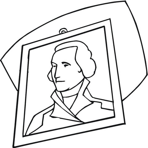 George Washington Portrait Coloring Page